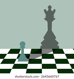 Vector Chess background. Poster for chess tournament. Abstract chess design illustration. Chess day concept. Competition, intellectual sport, championship.