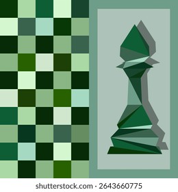 Vector Chess background. Poster for chess tournament. Abstract chess design illustration. Chess day concept. Competition, intellectual sport, championship.