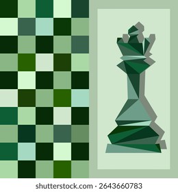 Vector Chess background. Poster for chess tournament. Abstract chess design illustration. Chess day concept. Competition, intellectual sport, championship.