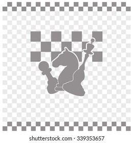 Vector chess board and pieces