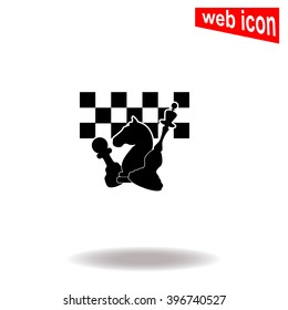 Vector chess board and pieces