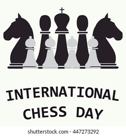 Vector of chess day poster symbol or icon