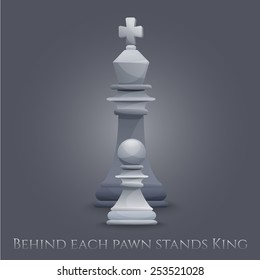 Vector Chess Figures, black and white. Illustration