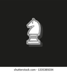 vector Chess game horse illustration - chess game, strategy