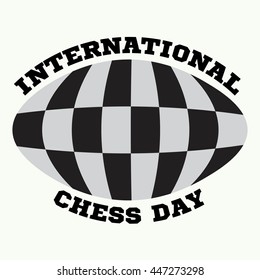 Vector of chess globe symbol or icon