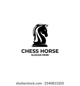 vector chess horse logo template