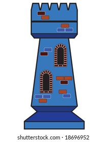 vector chess piece, castle or rook