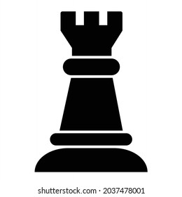 Vector Chess Piece Glyph Icon Design

