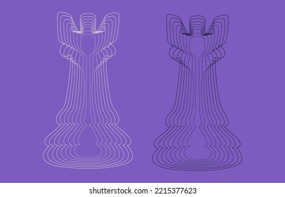 Vector chess pieces with the rook icon. Chess piece.