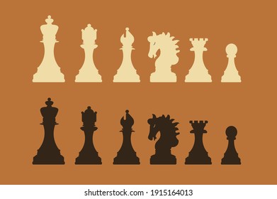 Chess pieces set Royalty Free Vector Image - VectorStock