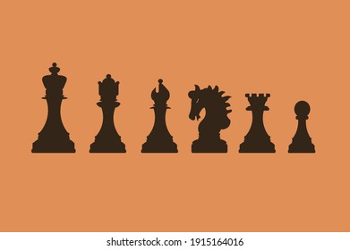 vector chess set, created in adobe illustrator