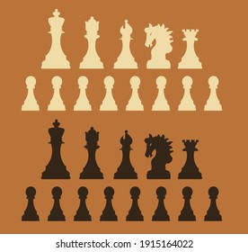 vector chess set, created in adobe illustrator