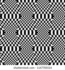 Vector of chess square seamless pattern.Black and white

