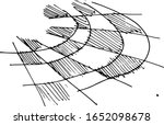 vector chessboard curved. Black and white chessboard  doodle cartoon design 