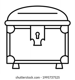 Vector Chest Outline Icon Design
