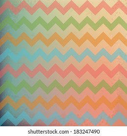 Vector Chevron background. Abstract vintage zig zag ornament.
