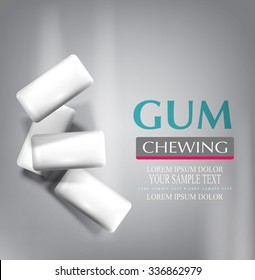 vector chewing gum isolated on a gray background (imitation 3d)