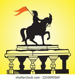 Vector of Chhatrapati Shivaji Maharaj Jayanti.