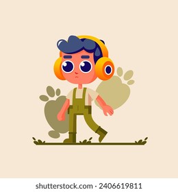 vector chibi cute character design illustration 