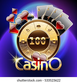 Vector chic emblem for luxury casino