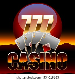 Vector chic emblem for Nevada casino