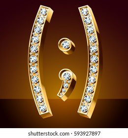 Vetor chique fonte de luxo brilhante. Símbolo dourado