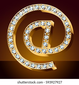 Fuente vectorial chic brillante. Símbolo de oro