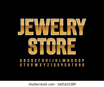 Vector chic Logo Jewerly Store. Luxury Elegant Font. Stylish Alphabet letters and Numbers.