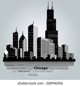 Vector. Chicago city silhouette.