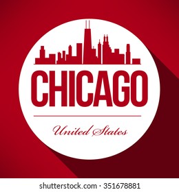 Vector Chicago Skyline Design