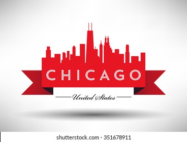 Vector Chicago Skyline Design