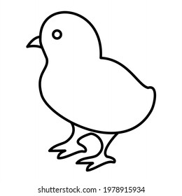  Vector Chick Outline Icon Design
