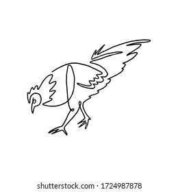Vector Chicken Continuous One Line Drawing Stock Vector (Royalty Free ...