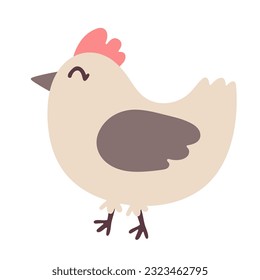 vector chicken, hen vector animal illustration. Chicken vector cartoon.