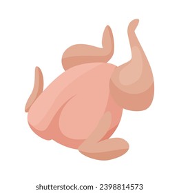 Vector chicken meat butcher product icon.