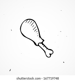 Vector chicken meat, hand drawn