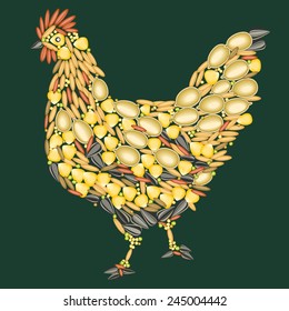 vector chicken (seeds)