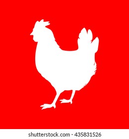 vector chicken silhouette