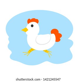 vector chicken,animals illustration.vector cartoon for kids-vector