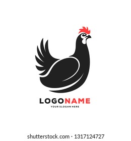 Vector Chickens Silhouettes Logo Template