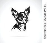 Vector of a chihuahua dog design on white background. Pet. Animals.