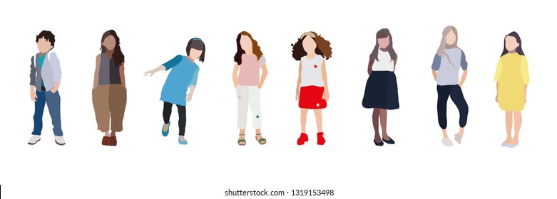 vector children character .girl
