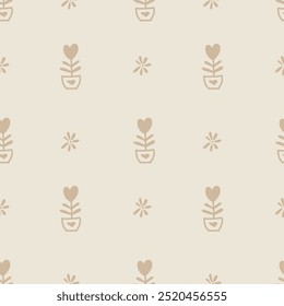 Vector children doodle style colors foliage flower seamless pattern pretty pastels wallpaper background