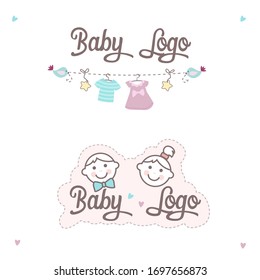 Vector children illustration for a logo.
