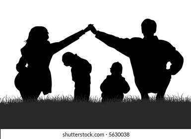 vector children in parents house