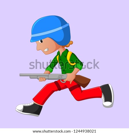 vector for children use weapons cartoon illustration
