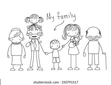 Family Doodle Images, Stock Photos & Vectors | Shutterstock