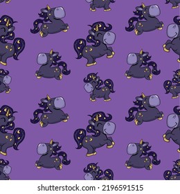 Vector children's drawing, hand-drawn on a funny unicorn for backgrounds,texture fabrics
