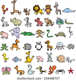 Vector children's drawings 