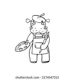 Vector children's hand- drawn drawing , for banners, postcards , stickers ,on a white isolated background . 